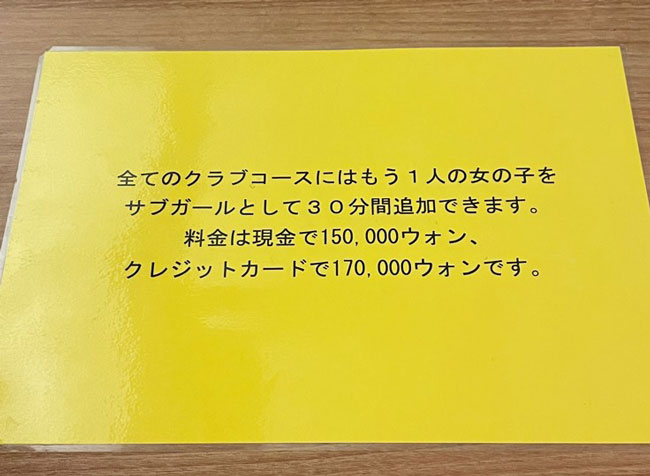 オプションのサブガール追加